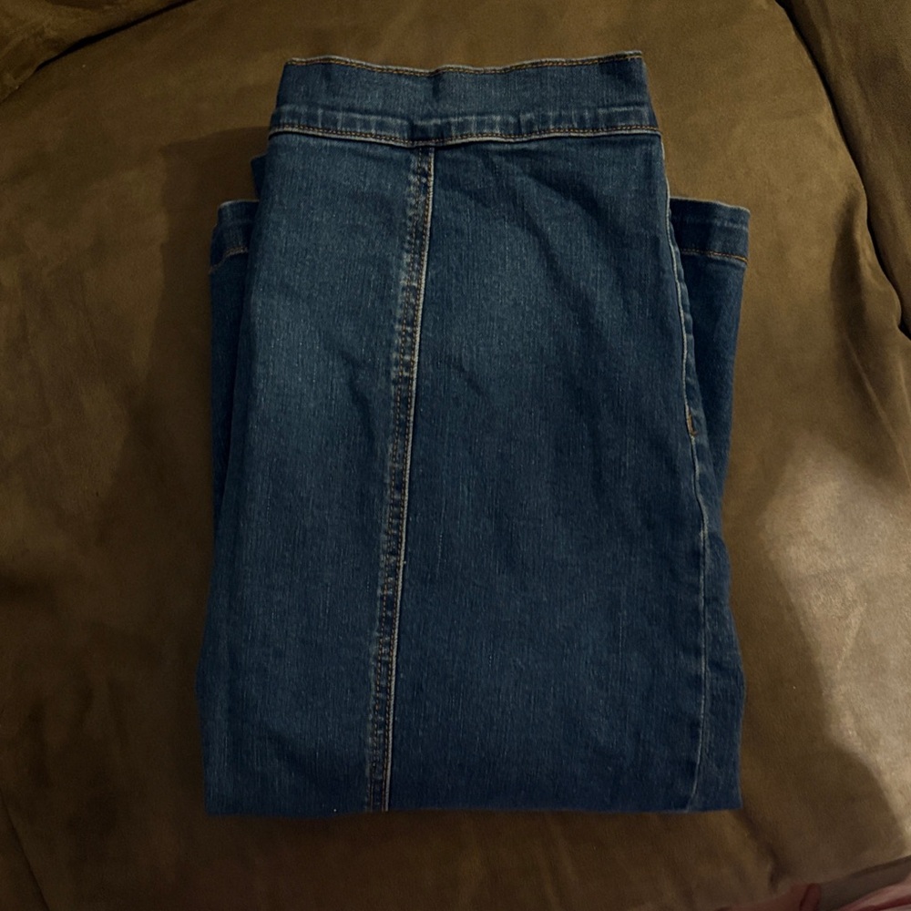 Midnight Velvet Blue Straight Leg Skirt